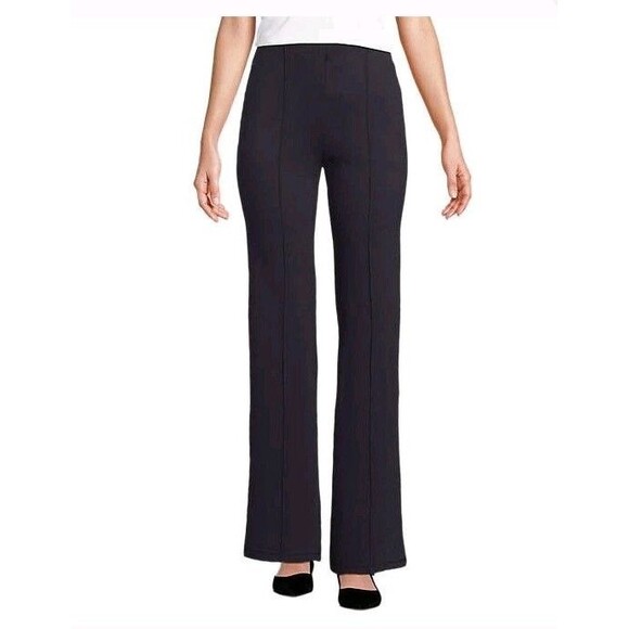 NWT Ladies Lands' End Mid Rise Black Corduroy Bootcut Pants Size 10 - Picture 1 of 10